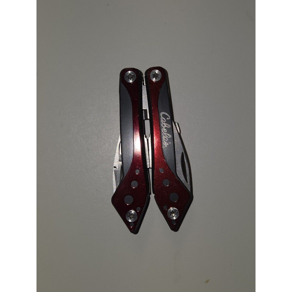 Cabela's Folding Multi-Tool Pliers w/ Nylon Sheath Red/Black MPN CB-001